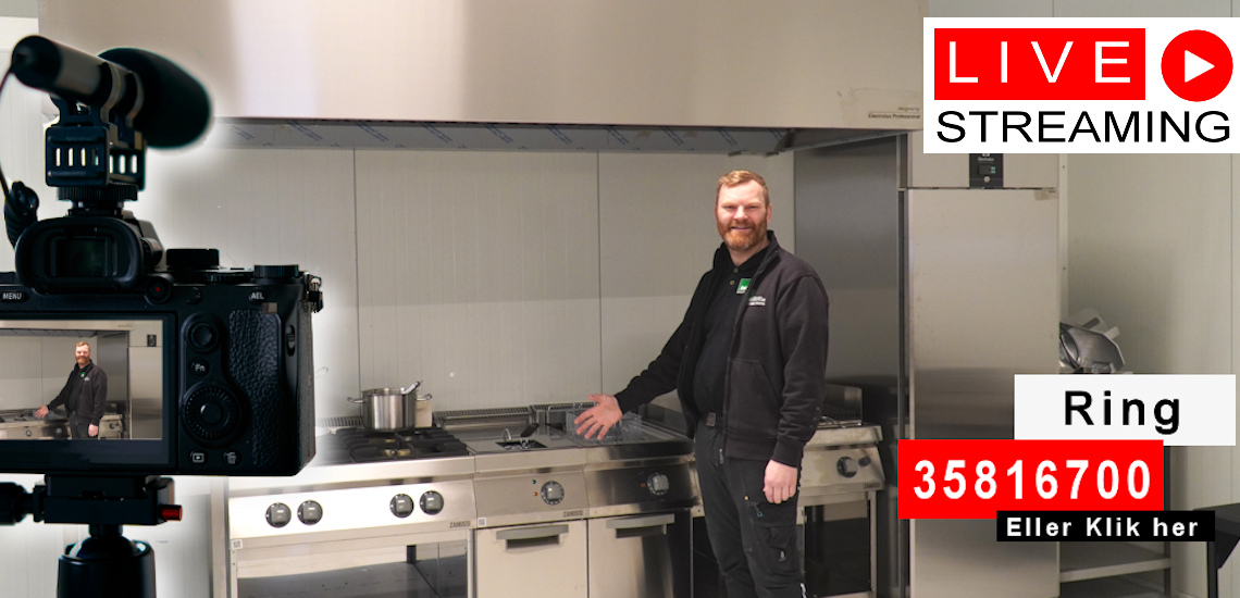 Live streaming fra vores showroom
